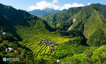 Scenic sight of Batad Rice Terraces in Banaue