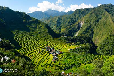 Scenic sight of Batad Rice Terraces in Banaue