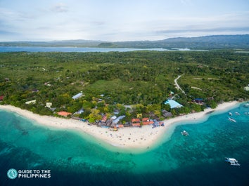 Aerial view of Moalboal in Cebu