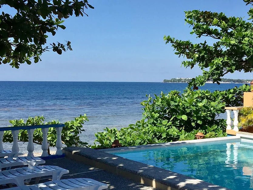 The pool area of Sunset Bay Beach Resort, La Union