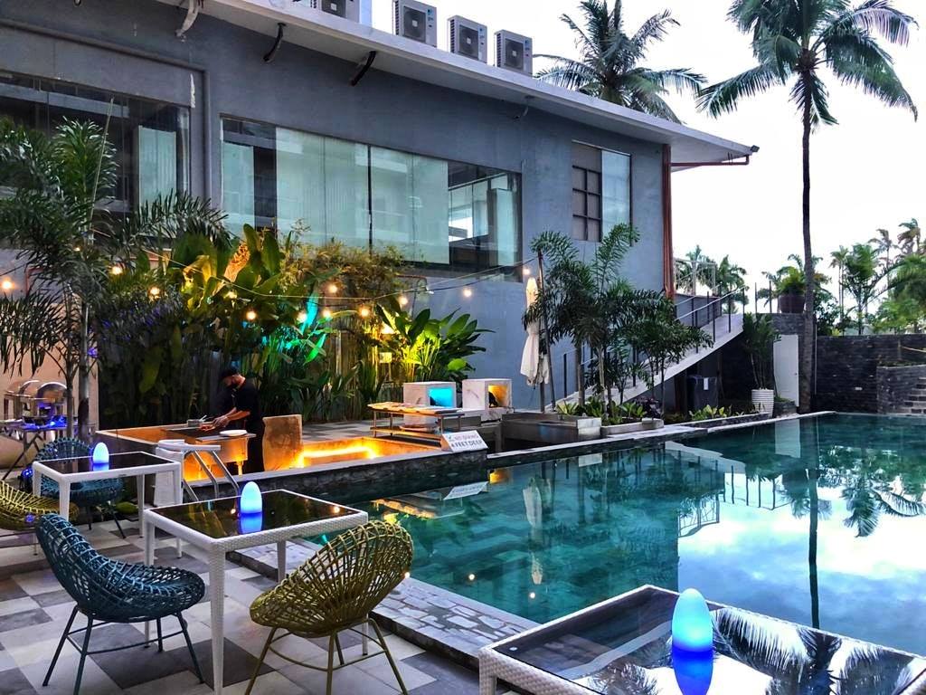 Poolside area at Solea Palms Resort