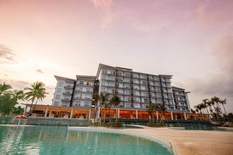 Facade of the hotel at Solea Mactan Resort