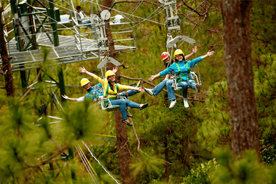 Tree top adventure inside Camp John Hay in Baguio City