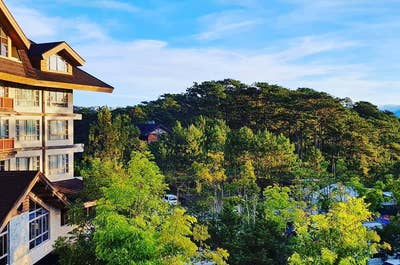 View from a room at The Forest Lodge in Baguio