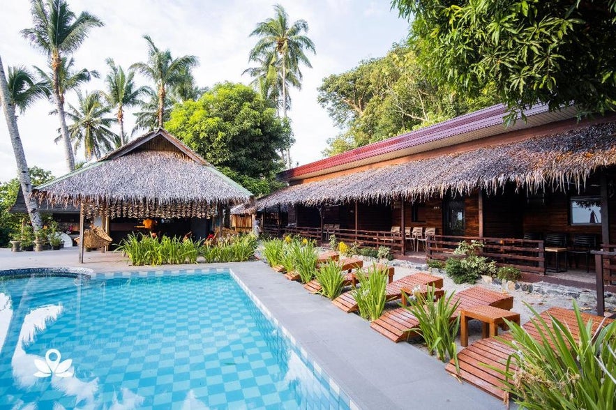 Poolside of Seasta Beach Resort in Baler Poolside of Seasta Beach Resort in Baler