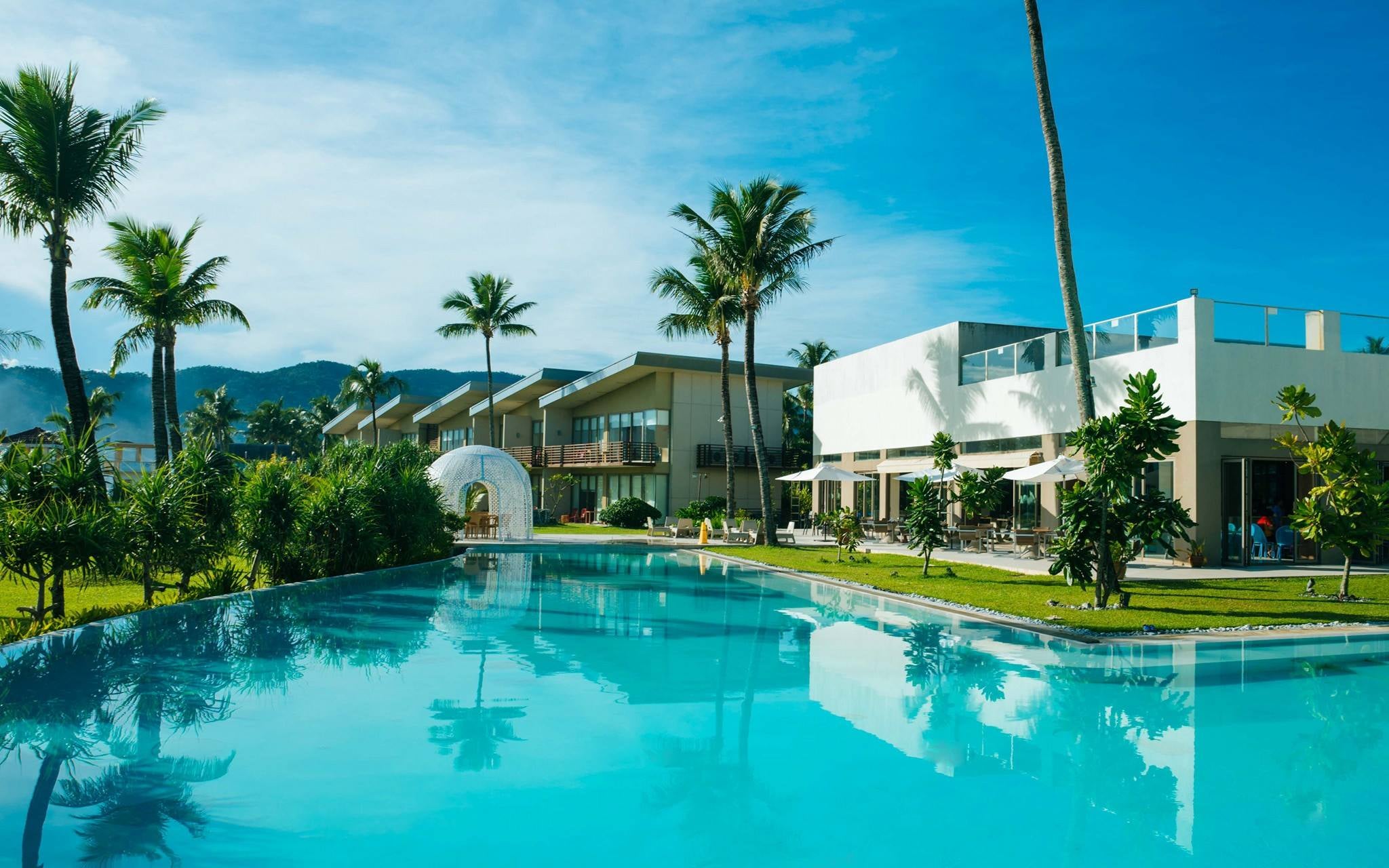 The poolside in Costa Pacifica Resort, Baler