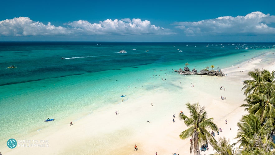 Aerial view of White Beach, Boracay Aerial view of White Beach, Boracay
