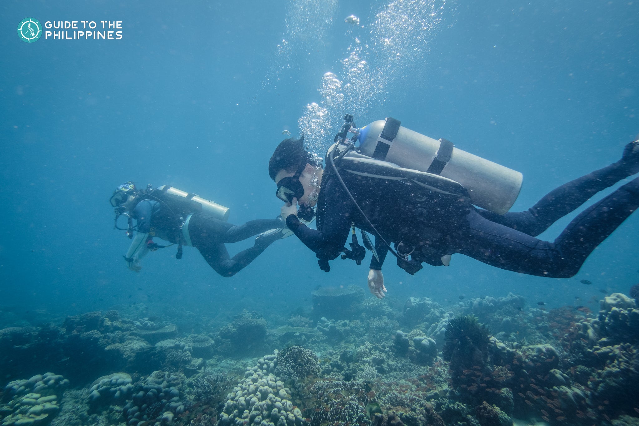 Two divers in Anilao, Batangas