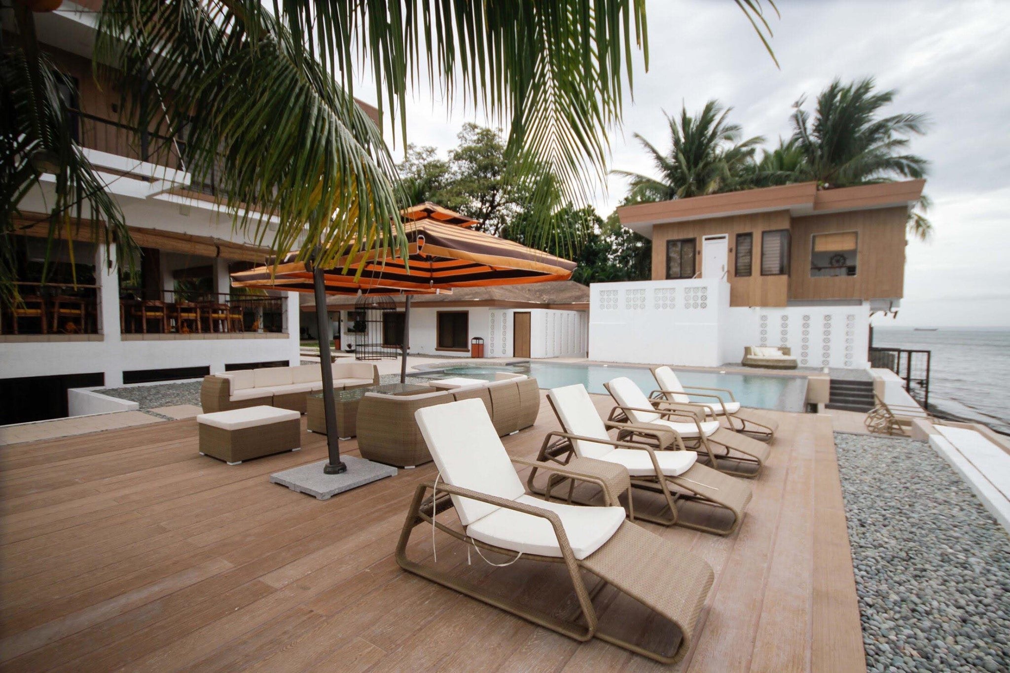 The poolside of Soler Sea Resort