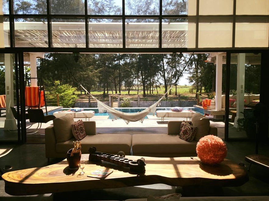 Zambawood's pool area Zambawood's pool area