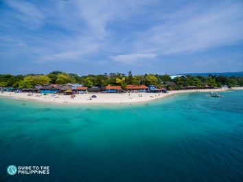 White sand beach in Moalboal in Cebu