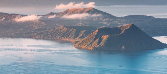 Taal Volcano during sunset.jpg