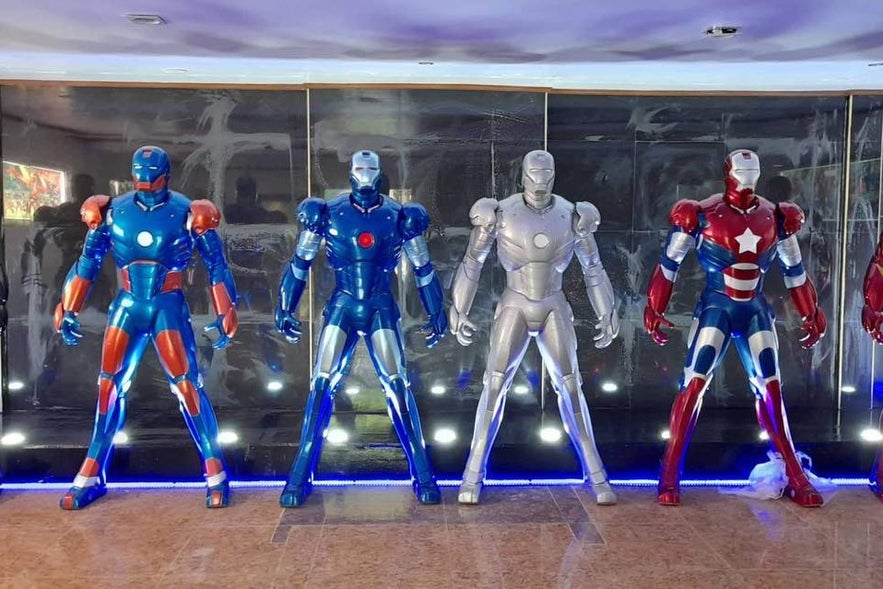 Ironman replicas in Toontown Park Ironman replicas in Toontown Park