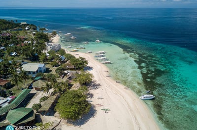 White sand beach of Pamilacan Island in Bohol
