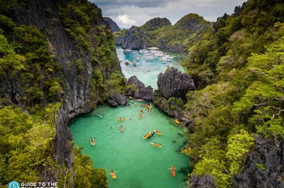 Kayaking in Big Lagoon, El Nido, Palawan