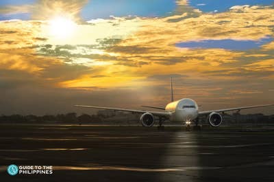 Plane on the tarmac of Manila Airport