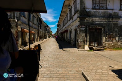 Spanish style streets of Calle Crisologo in Vigan