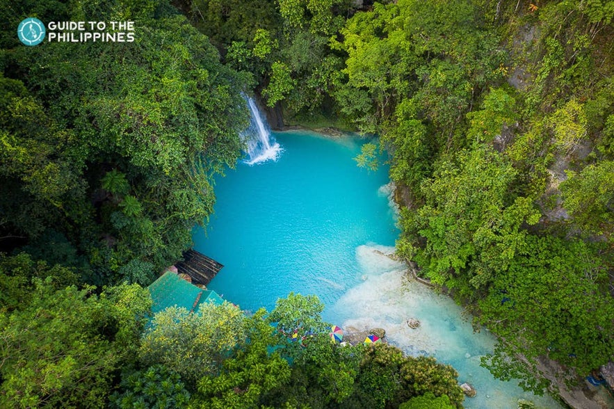 Aerial shot of Kawasan Falls, Cebu Aerial shot of Kawasan Falls, Cebu