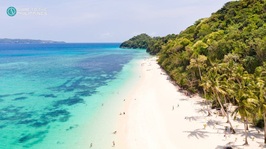 Aerial view of White Beach in Boracay Aerial view of White Beach in Boracay