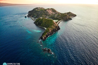 Sunset over Apo Island in Dumaguete