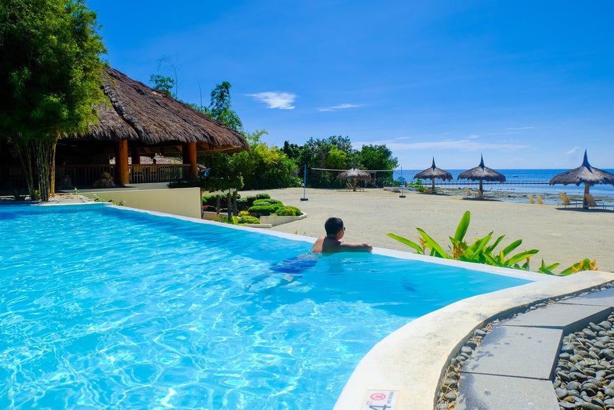 Pool and beachfront of Bluewater Panglao Beach Resort Pool and beachfront of Bluewater Panglao Beach Resort
