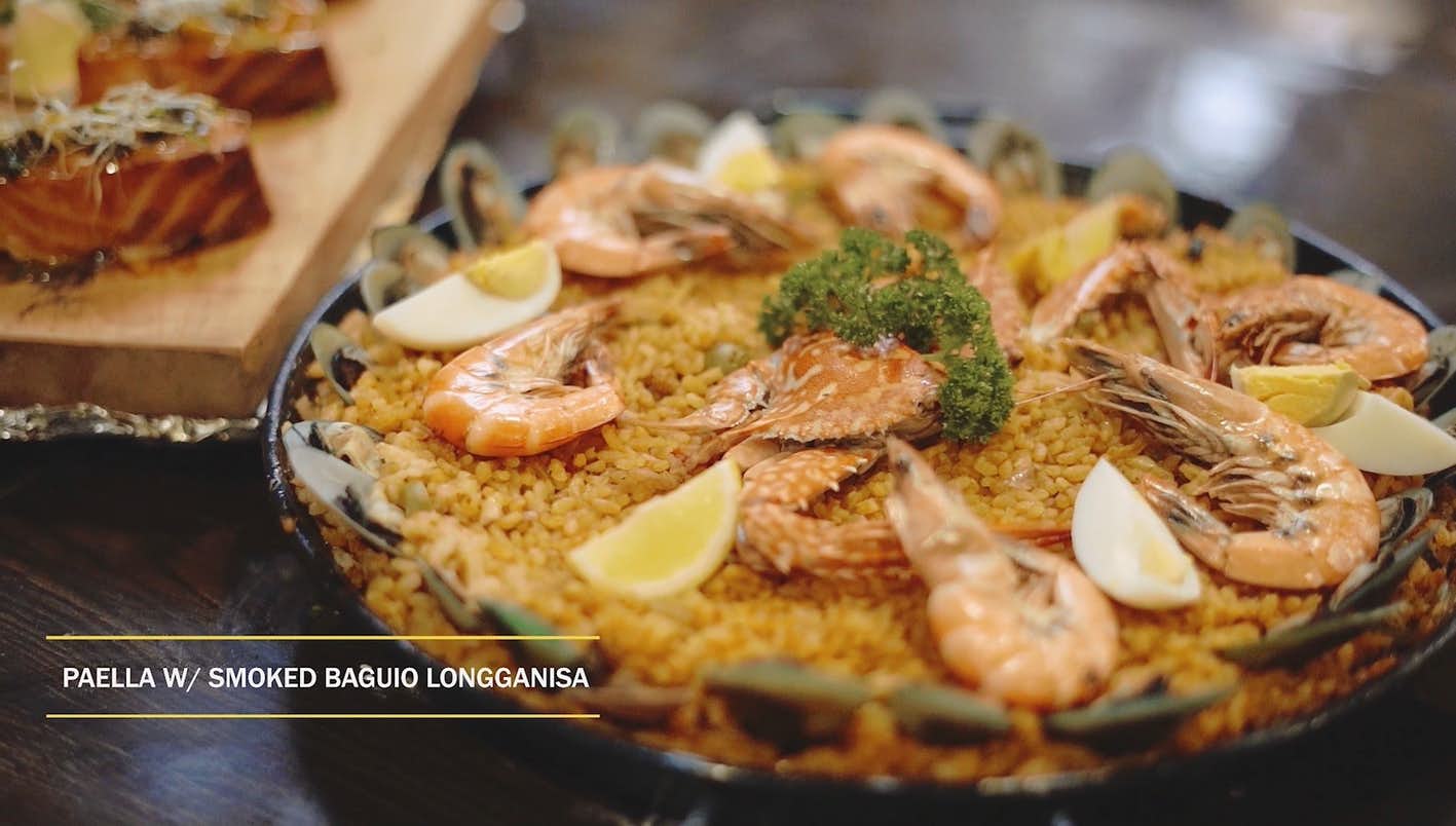 A paella with Baguio longganisa at Cocina del Sol A paella with Baguio longganisa at Cocina del Sol