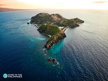 Aerial view of Apo Island in Dumaguete