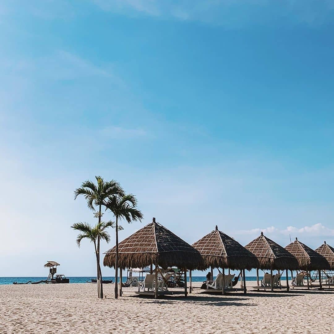 Beach huts in Crystal Beach Resort, Zambales