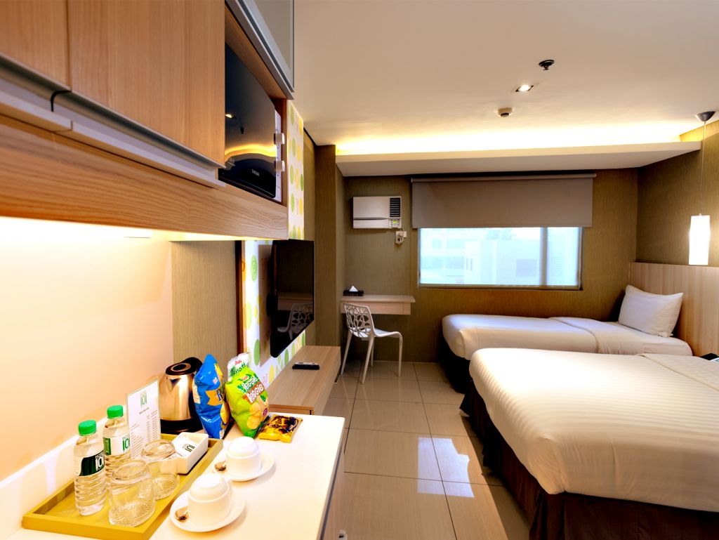 Freebies inside a room in Hotel 101 in Manila