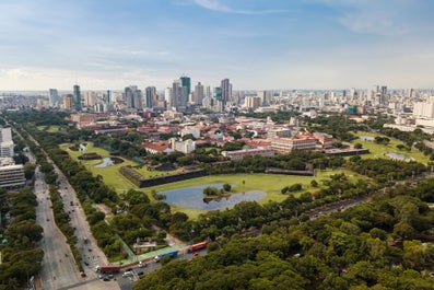 Aerial view of Intramuros in Manila