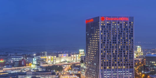 Facade of Crimson Alabang at night