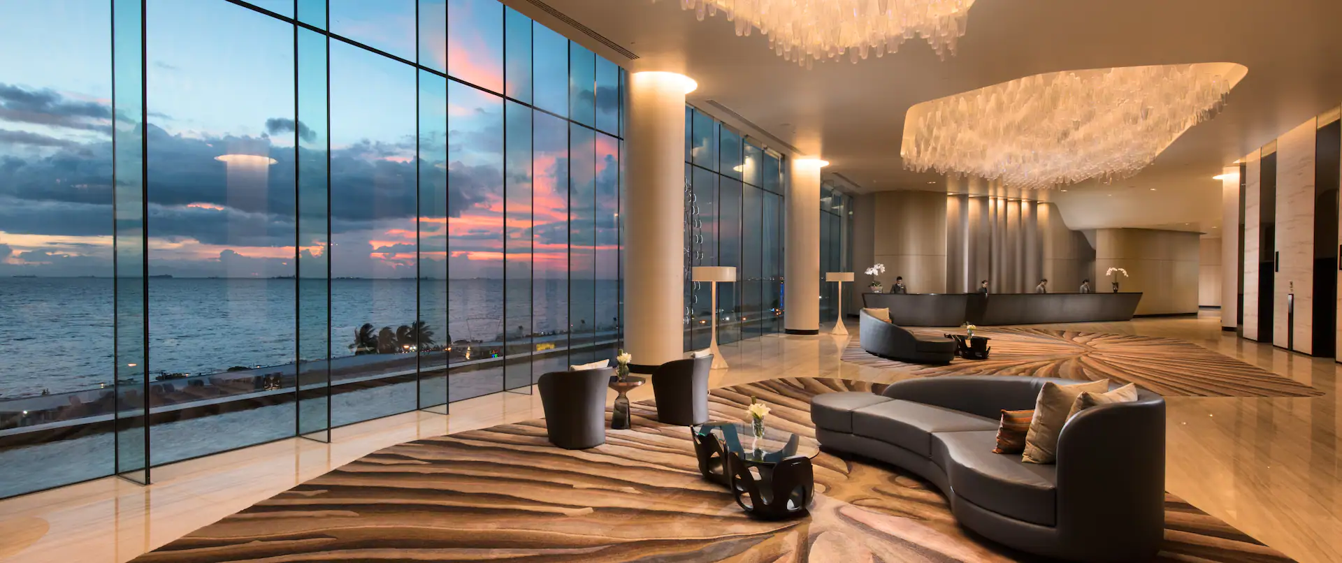 Reception area of Conrad Manila