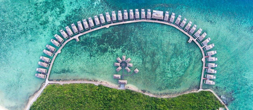 Aerial view of Huma Island Resort & Spa Aerial view of Huma Island Resort & Spa