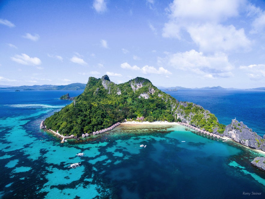 Aerial view of Apulit Island Aerial view of Apulit Island