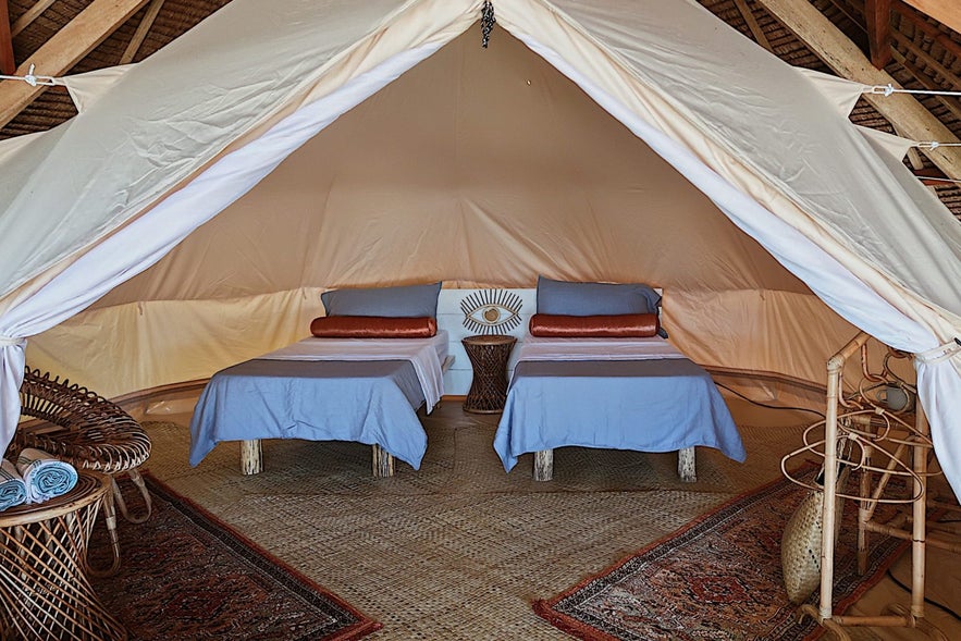 A glamping tent in Punta Punta Surf Retreat A glamping tent in Punta Punta Surf Retreat