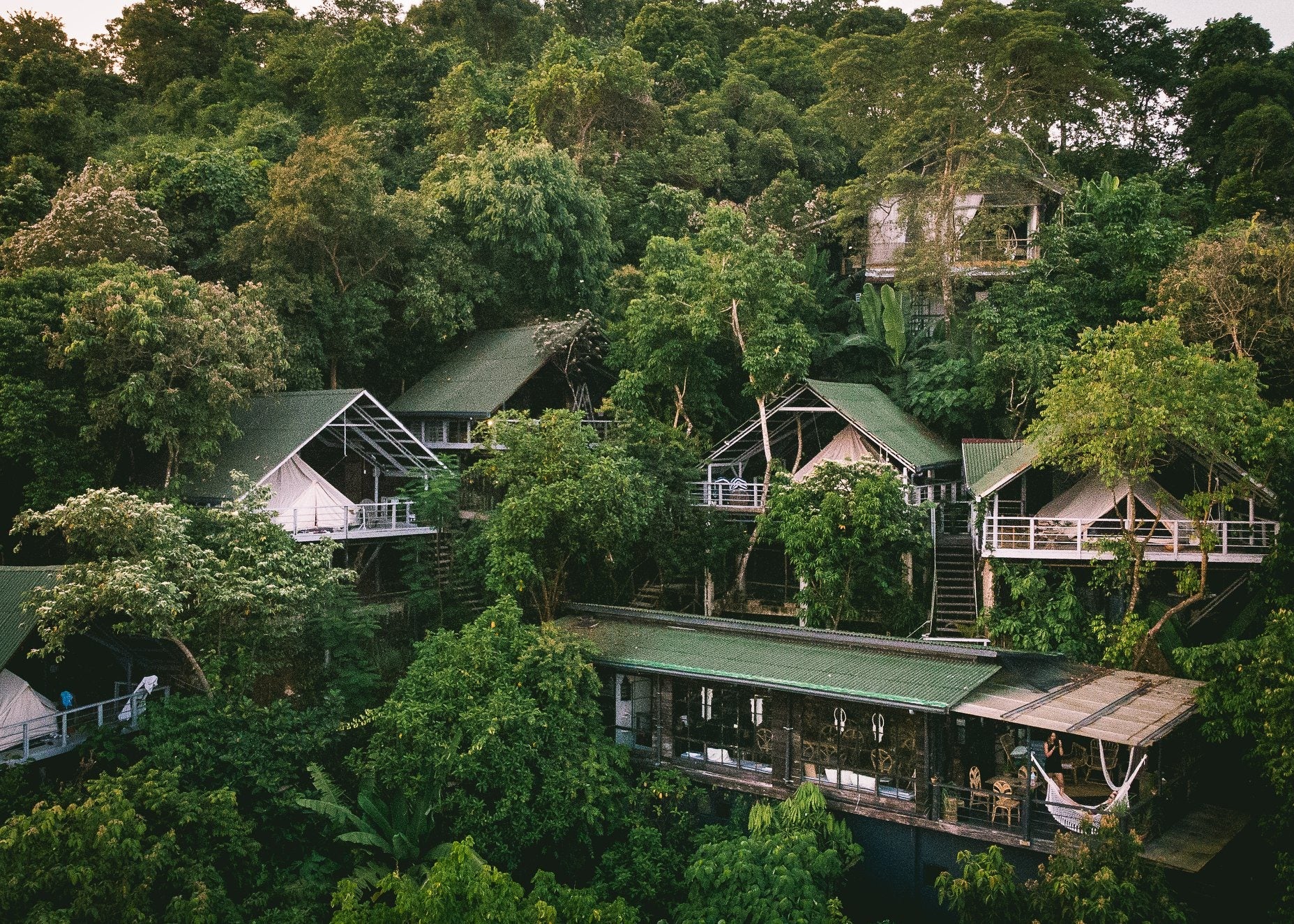 Aerial view of The Birdhouse's rooms