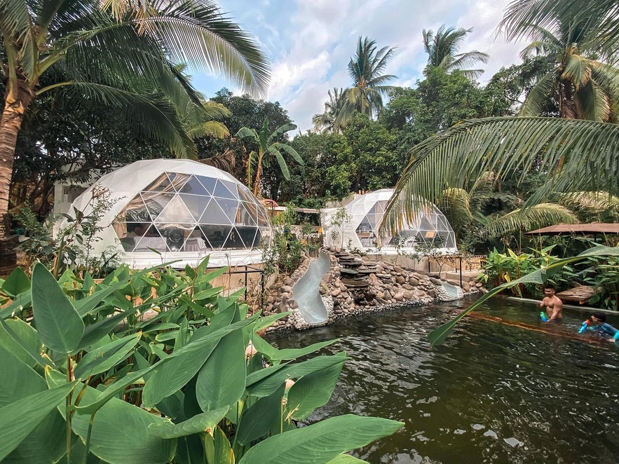 Twin tents at Domescape Twin tents at Domescape