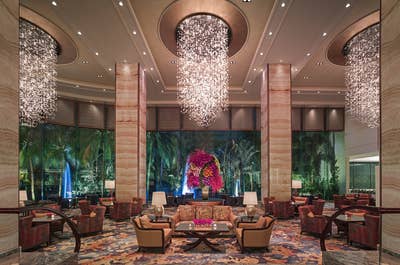 Lobby and lounge area of EDSA Shangri-la Hotel