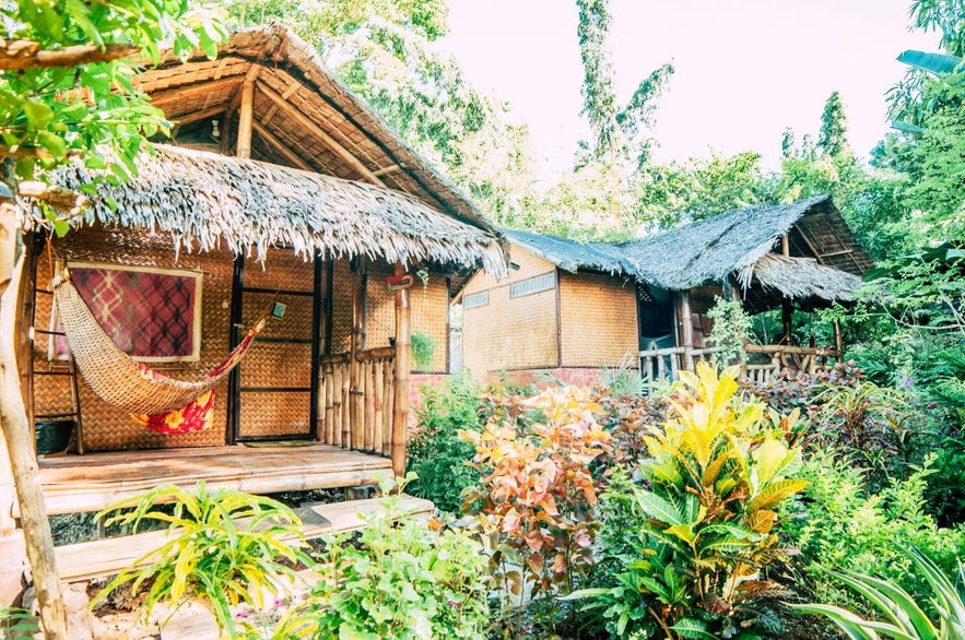 Wooden rooms in Bahay Kalipay Wooden rooms in Bahay Kalipay