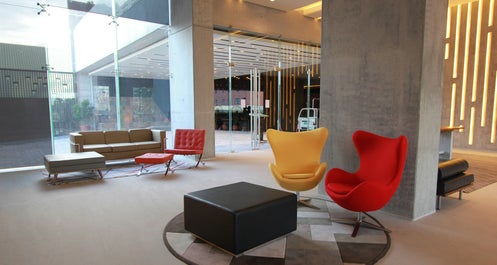 Lobby of B Hotel in Quezon City