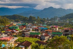 Aerial view of the houses in a village in Sagada