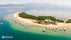 Aerial view of Starfish Island in Puerto Princesa Palawan