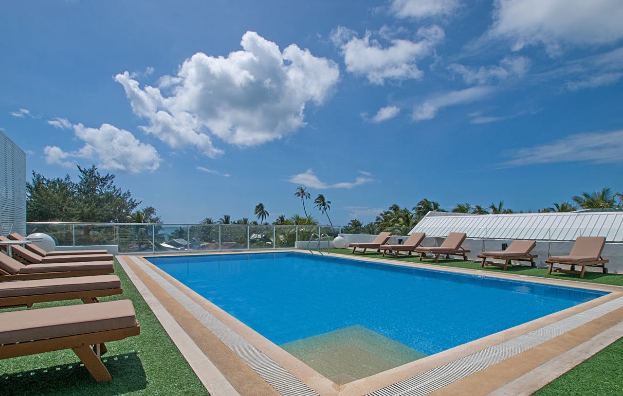 The Tides Hotel's rooftop pool