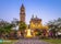 Plaza Roma with a view of Manila Cathedral inside Intramuros