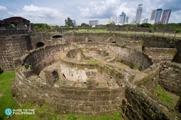 Rock formations of Baluarte de San Diego in Intramuros