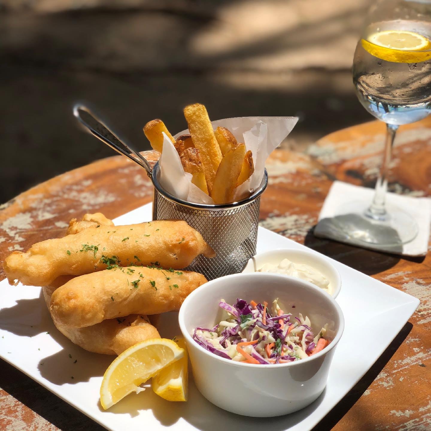 Dinibeach Bar and Restaurant's fish and chips