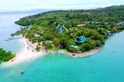 Aerial view of Badian Island Wellness Resort