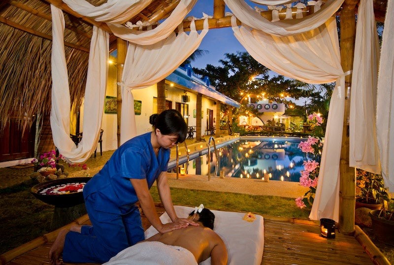 Floral Villarosa Hotel's outdoor spa hut Floral Villarosa Hotel's outdoor spa hut
