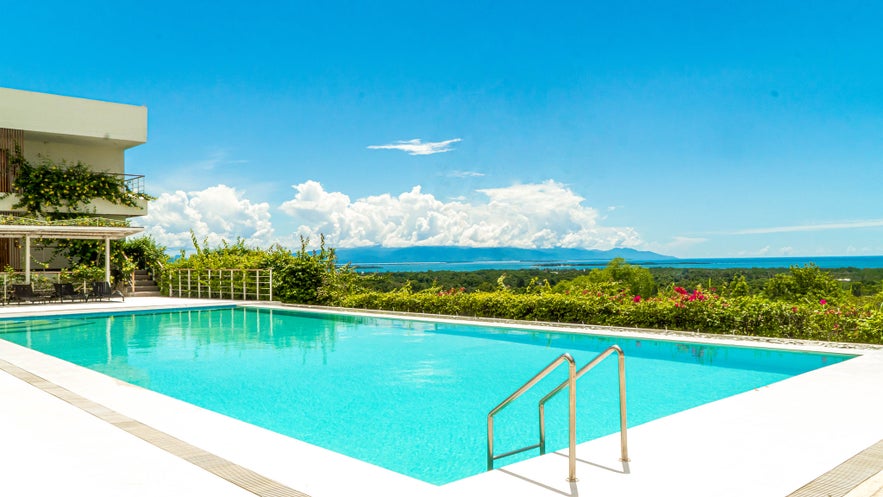 The view from Panja Resort's outdoor pool The view from Panja Resort's outdoor pool