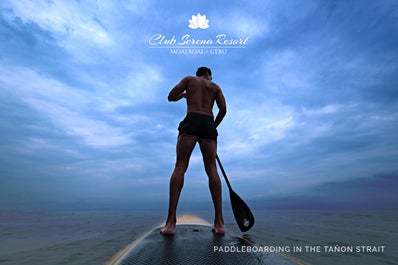 Paddle boarding at Club Serena Resort Moalboal